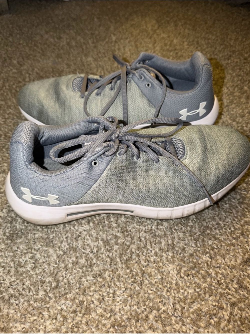 Under Armour Gray and White Training Sneakers
